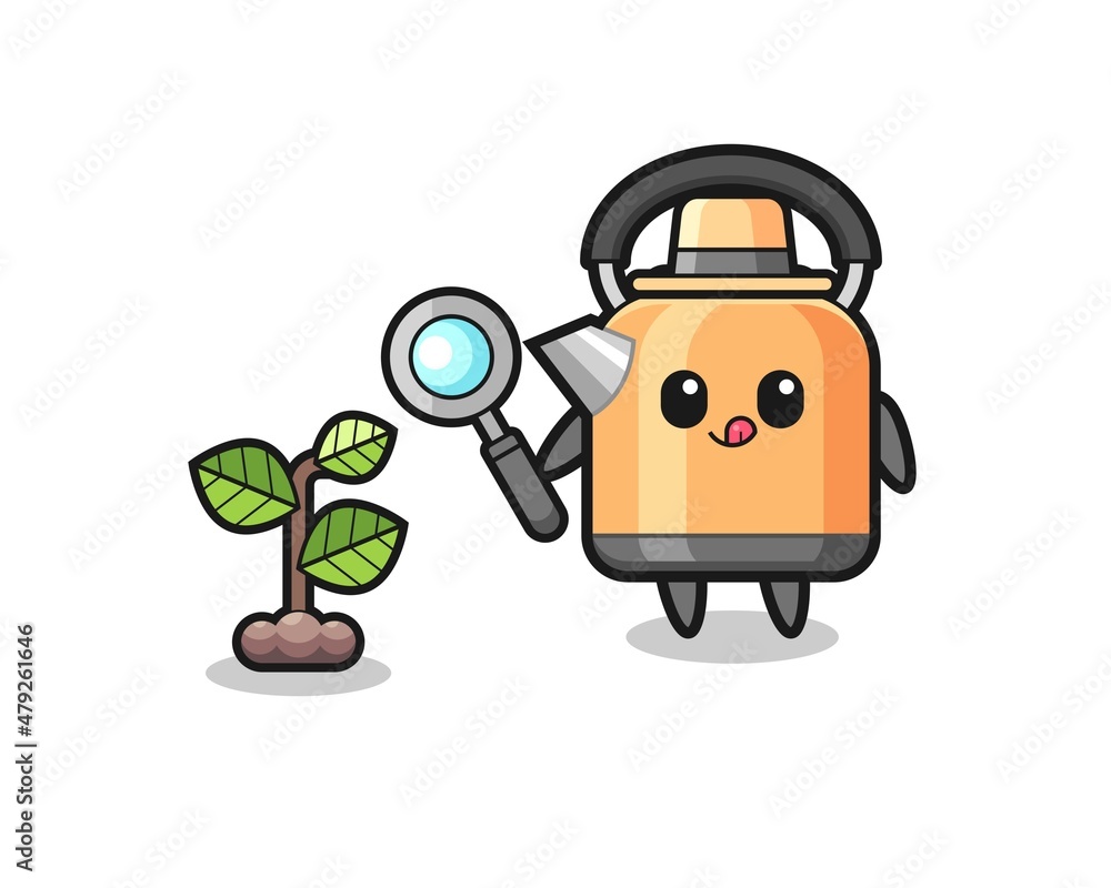 cute kettle herbalist researching a plants cute kettle herbalist researching a plants