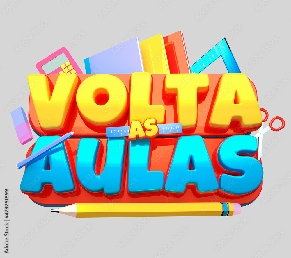VOLTA AS AULAS SELO 3D FIM DE FÉRIAS, MATERIAIS ESCOLARES VOLTA AS AULAS SELO 3D FIM DE FÉRIAS, MATERIAIS ESCOLARES