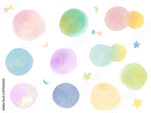 水彩　丸　セット