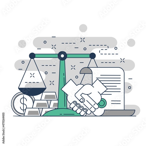 Banking and finance conceptual website illustration design 4