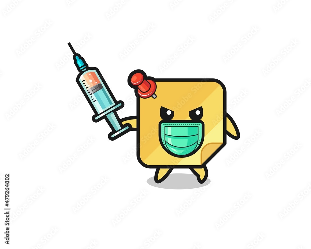 illustration of the sticky notes to fight the virus illustration of the sticky notes to fight the virus