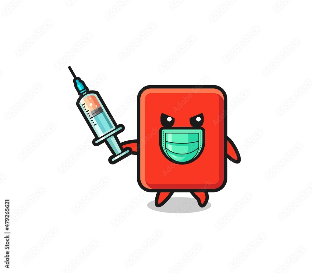 illustration of the red card to fight the virus illustration of the red card to fight the virus
