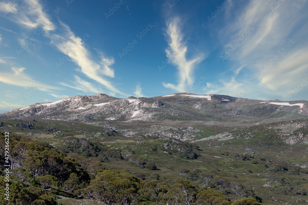 Photograph of Charlotte Pass in the Snowy Mountains in Australia