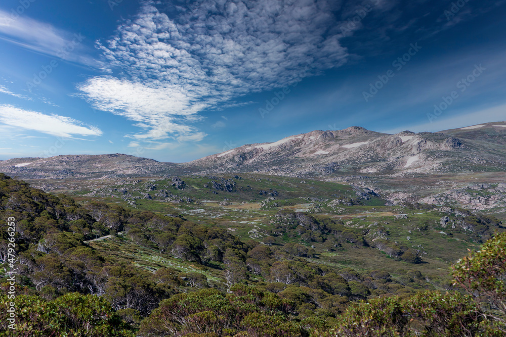 Photograph of Charlotte Pass in the Snowy Mountains in Australia