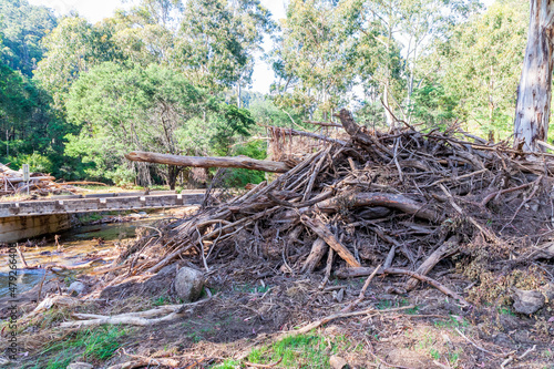 Wallpaper Mural Photograph of severe flood damage in the Snowy Mountains in Australia Torontodigital.ca
