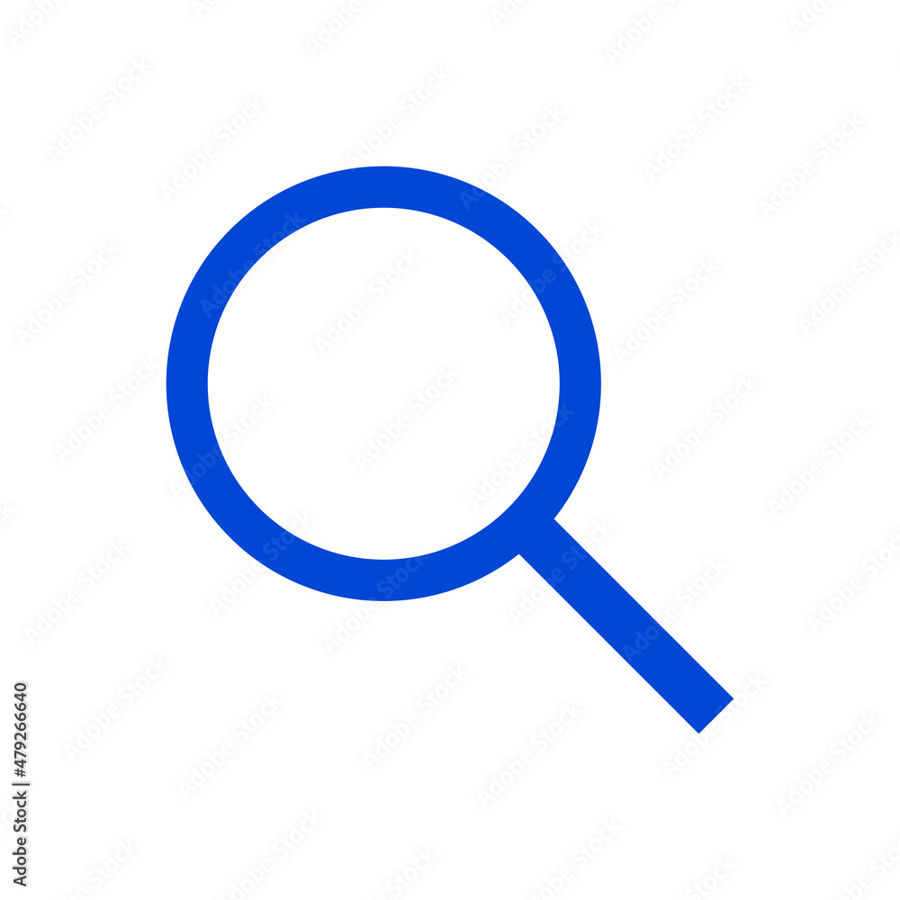 Blue magnifying glass icon. Vector. Blue magnifying glass icon. Vector.