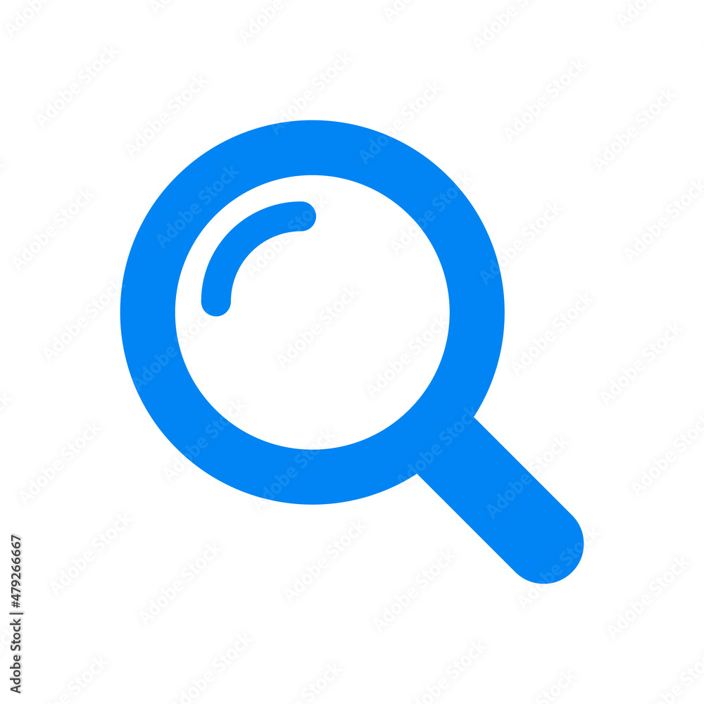 Blue magnifying glass. Simple vector. Blue magnifying glass. Simple vector.