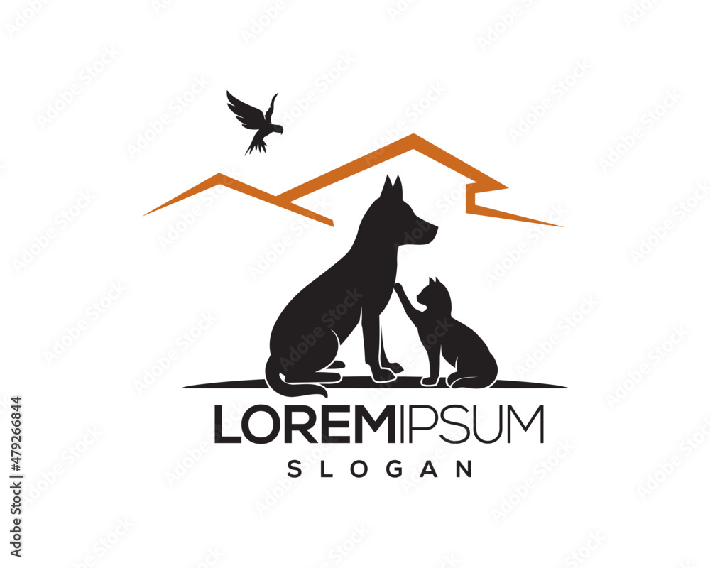 Naklejka premium abstract, animals, care, cartoon, cat, dog, duck, feed, goose, horse, hospital, kitten, kitty, love, pet, Pet Food, puppy, shelter, adorable, animal, cat, character, couple, cute, design, dog, downl