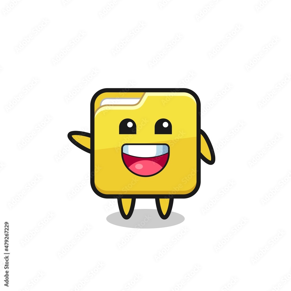 happy folder cute mascot character happy folder cute mascot character