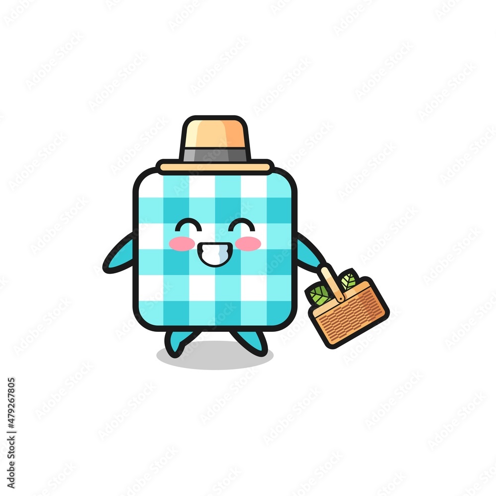 checkered tablecloth herbalist character searching a herbal checkered tablecloth herbalist character searching a herbal