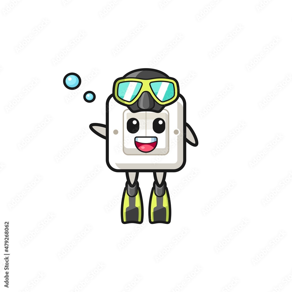 the light switch diver cartoon character the light switch diver cartoon character
