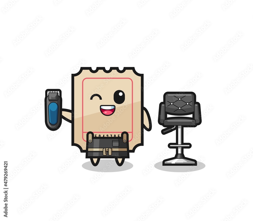 ticket barbershop is holding a trimer ticket barbershop is holding a trimer
