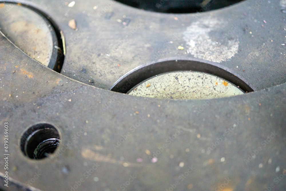 close up of an key