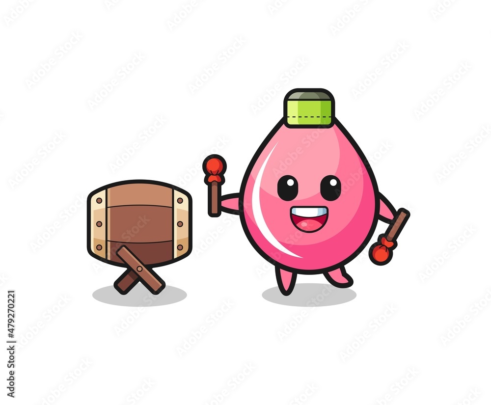 strawberry juice drop muslim cartoon is beating the bedug strawberry juice drop muslim cartoon is beating the bedug