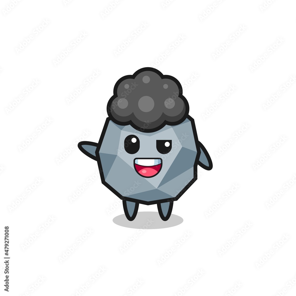 stone character as the afro boy stone character as the afro boy