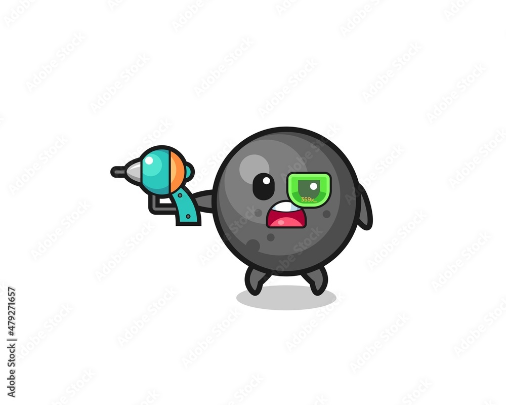 cute cannon ball holding a future gun cute cannon ball holding a future gun