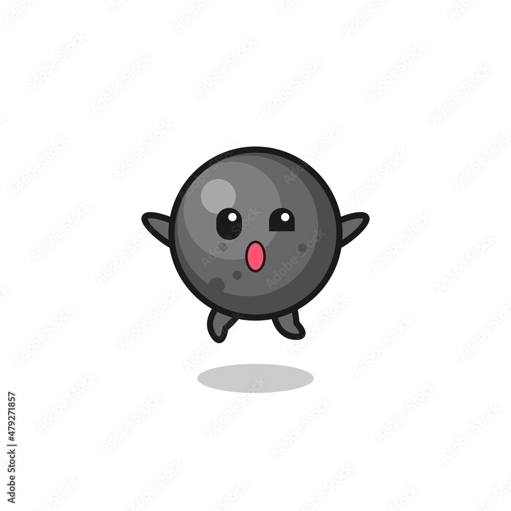 cannon ball character is jumping gesture cannon ball character is jumping gesture