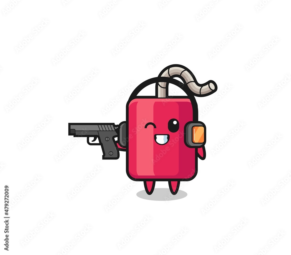 illustration of dynamite cartoon doing shooting range illustration of dynamite cartoon doing shooting range
