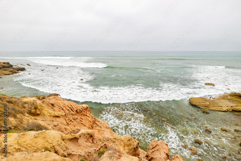 Overcast view of the nature landscape of Cabrillo National Monument