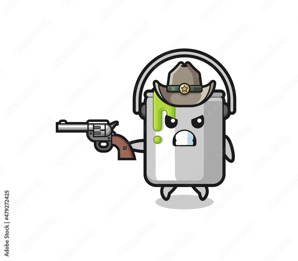 the paint tin cowboy shooting with a gun the paint tin cowboy shooting with a gun