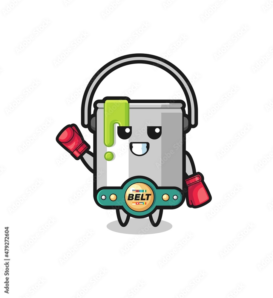 paint tin boxer mascot character paint tin boxer mascot character