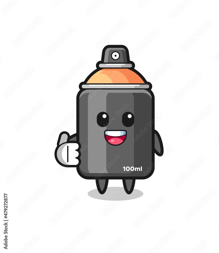 spray paint mascot doing thumbs up gesture spray paint mascot doing thumbs up gesture