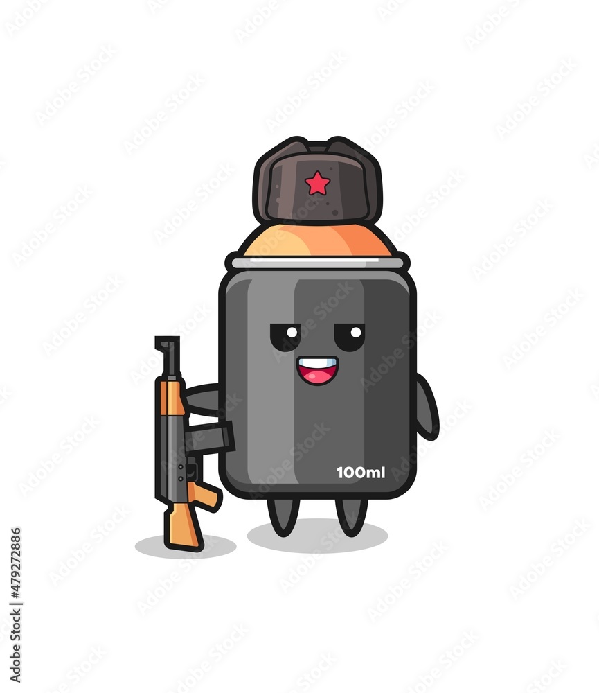 cute spray paint cartoon as Russian army cute spray paint cartoon as Russian army