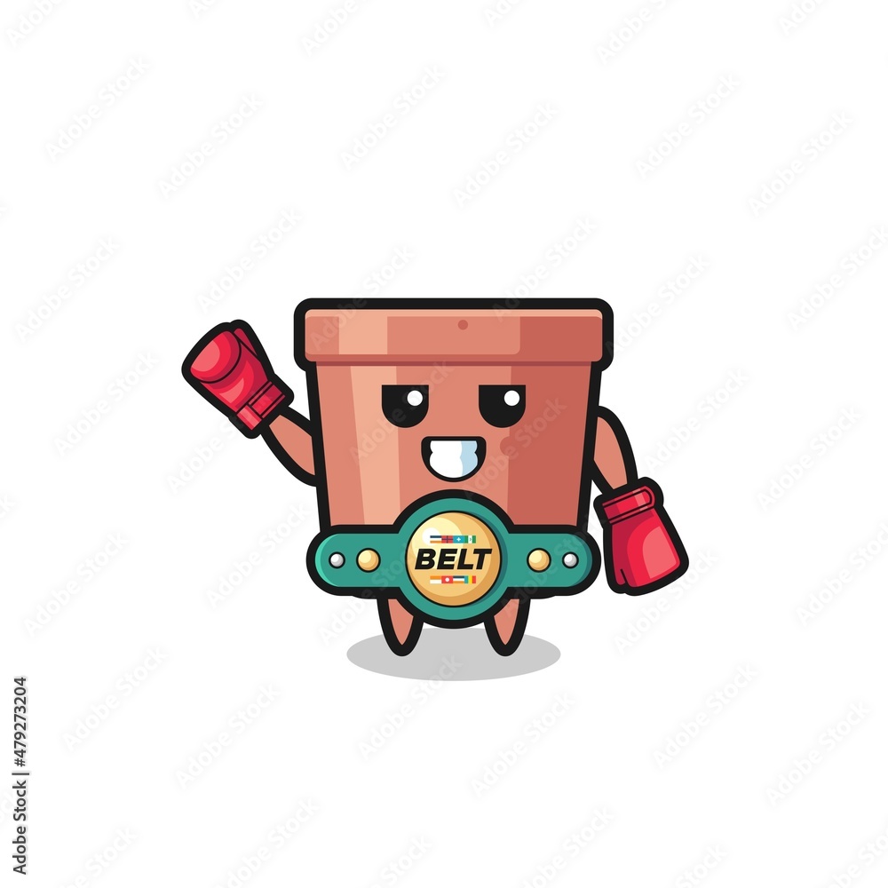 flowerpot boxer mascot character flowerpot boxer mascot character