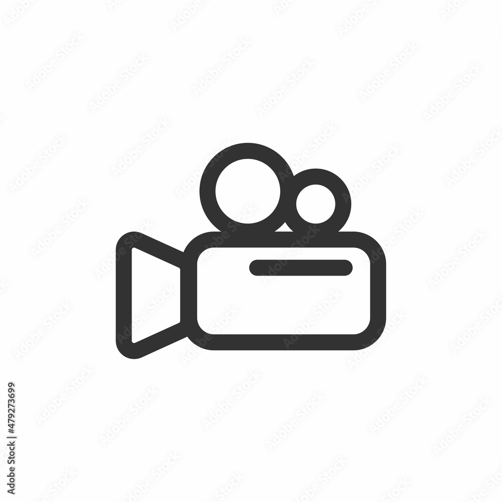 camera recorder icon on white background camera recorder icon on white background