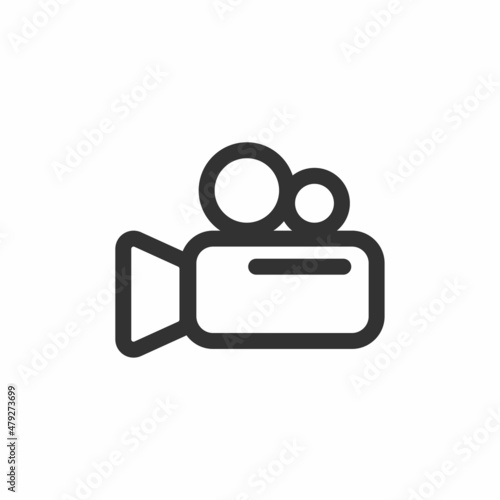 camera recorder icon on white background