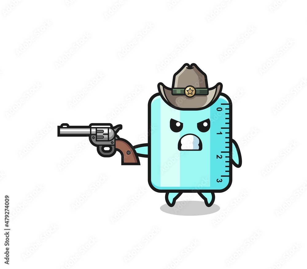 the ruler cowboy shooting with a gun the ruler cowboy shooting with a gun