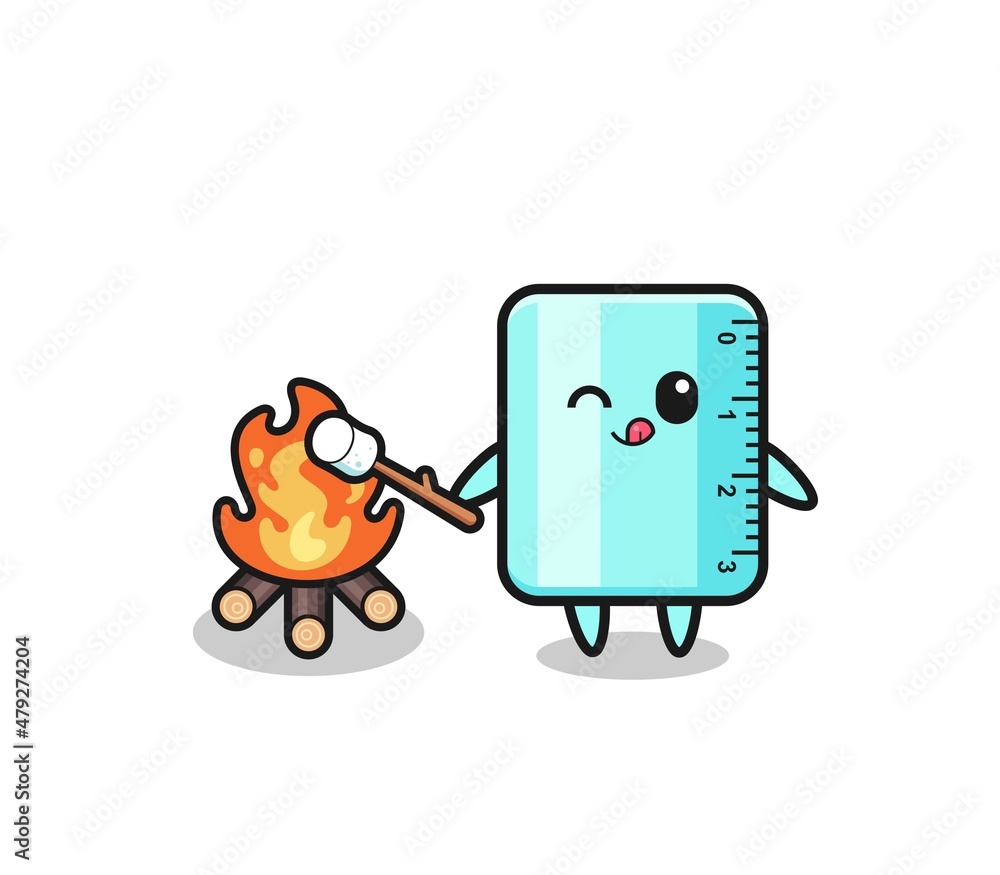 ruler character is burning marshmallow ruler character is burning marshmallow