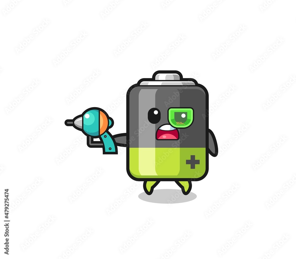 cute battery holding a future gun