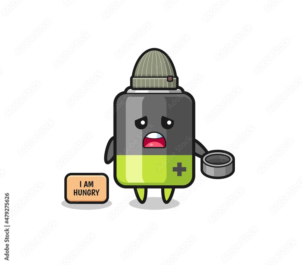 cute battery beggar cartoon character cute battery beggar cartoon character