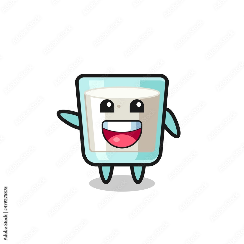 happy milk cute mascot character happy milk cute mascot character