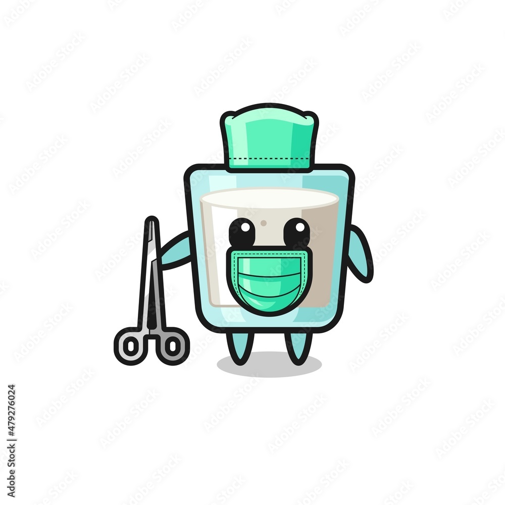 surgeon milk mascot character surgeon milk mascot character