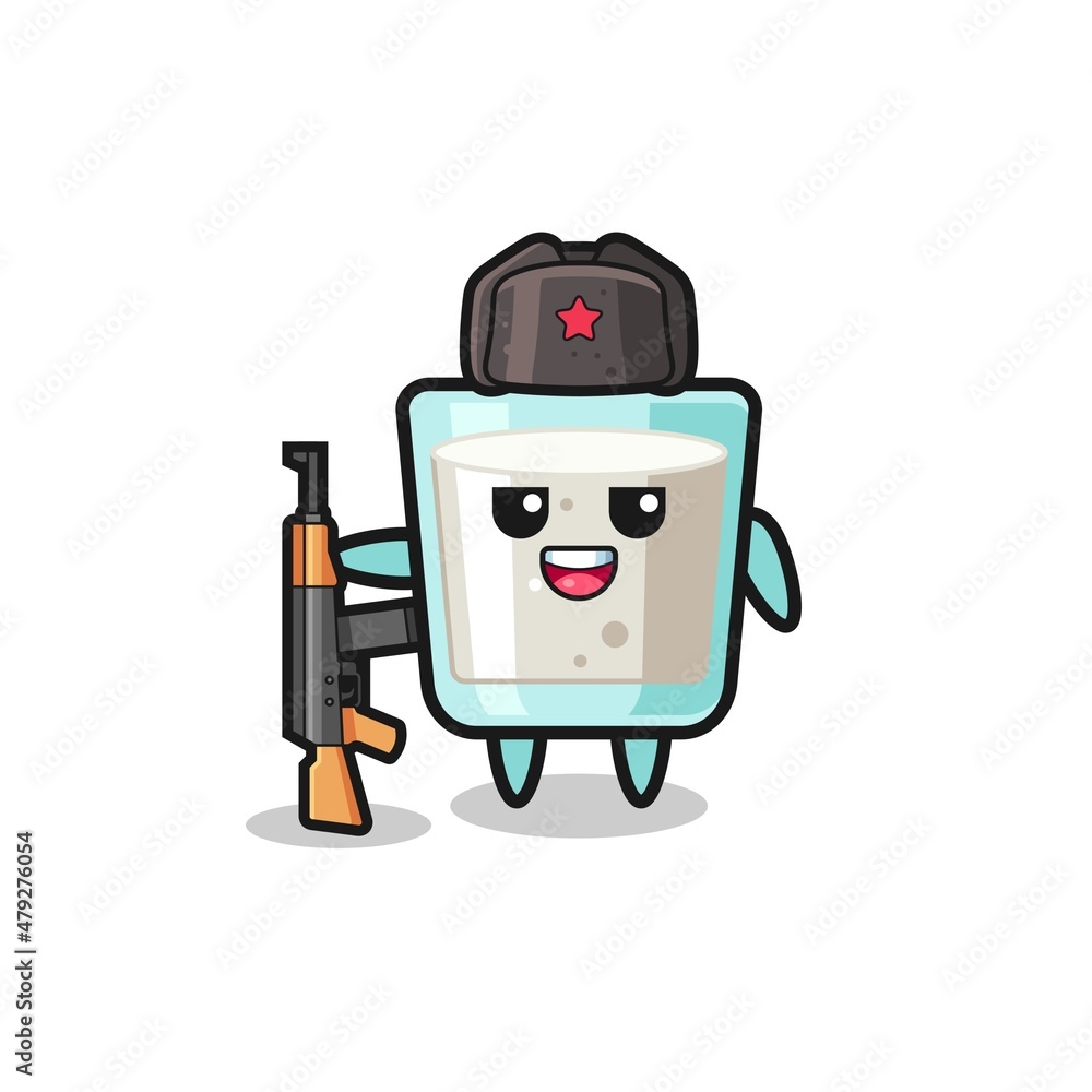cute milk cartoon as Russian army cute milk cartoon as Russian army