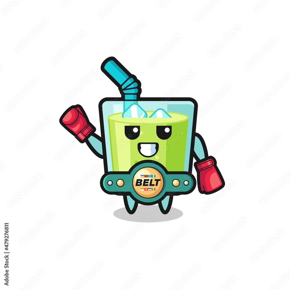 melon juice boxer mascot character melon juice boxer mascot character