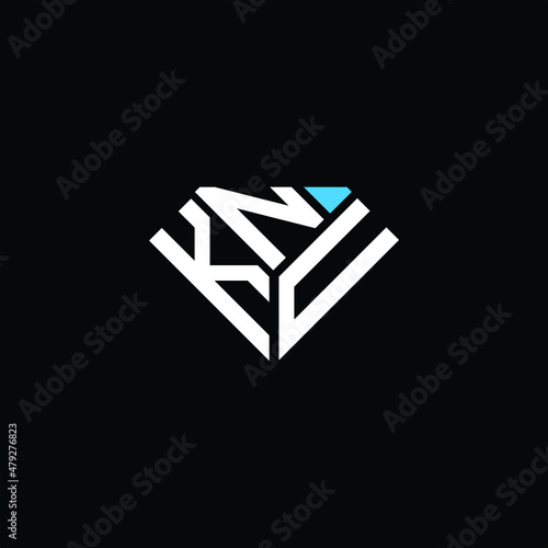 KNU letter logo creative design. KNU unique design photo