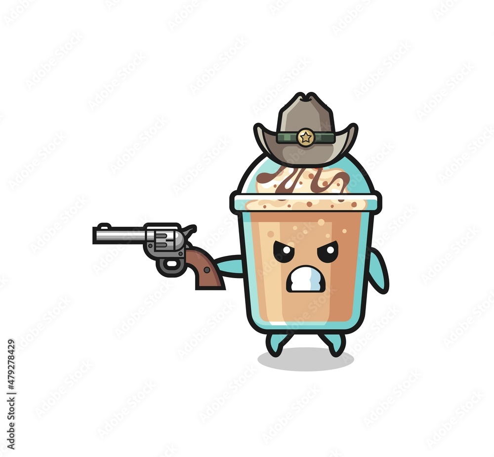 the milkshake cowboy shooting with a gun the milkshake cowboy shooting with a gun