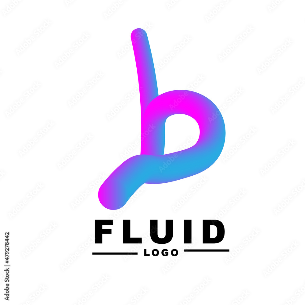 fluid color Creativity. Visual communication poster design. letter b logo. Vector illustration fluid color Creativity. Visual communication poster design. letter b logo. Vector illustration