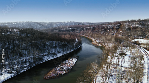 frozen river in winter turner valley