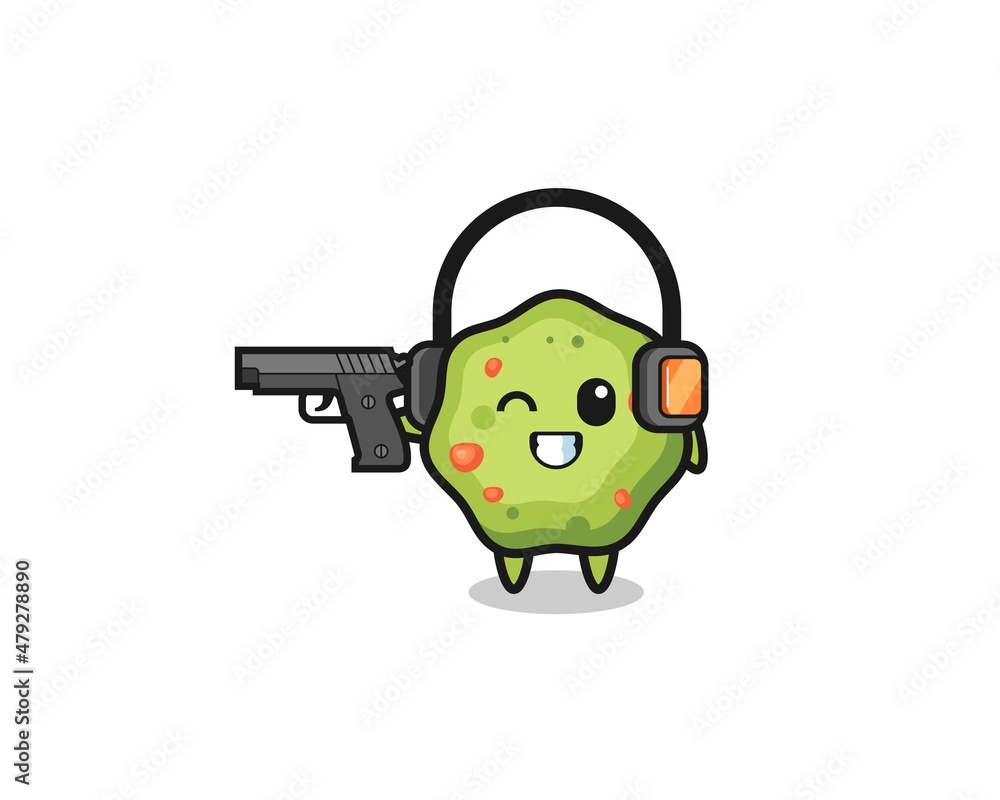 illustration of puke cartoon doing shooting range illustration of puke cartoon doing shooting range
