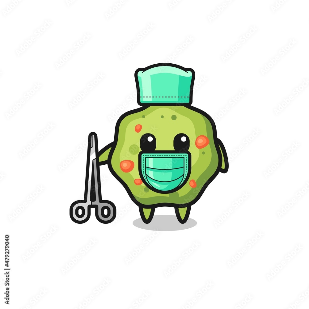 Obraz premium surgeon puke mascot character