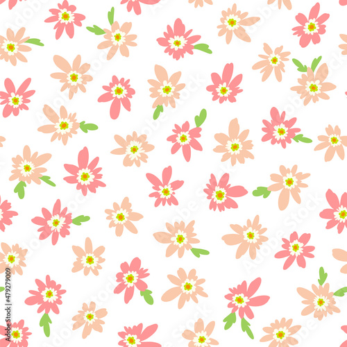 Seamless and impressive cute floral pattern,