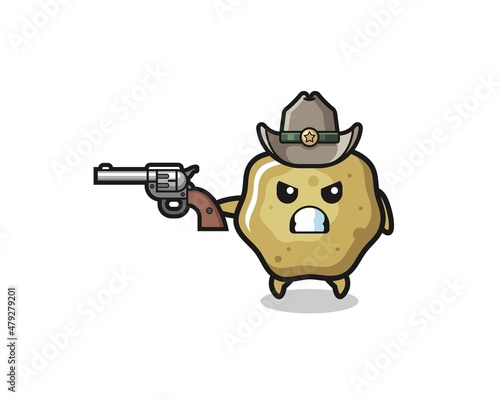 the loose stools cowboy shooting with a gun