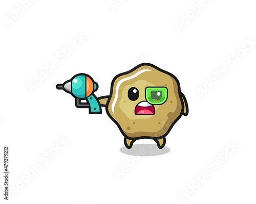 cute loose stools holding a future gun