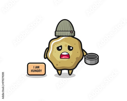 cute loose stools beggar cartoon character