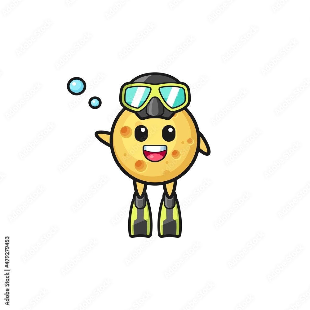 the round cheese diver cartoon character the round cheese diver cartoon character
