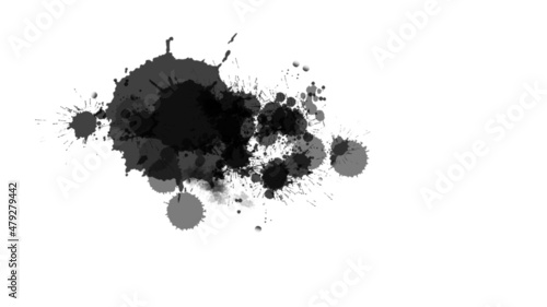 black paint splatter, Paint splash, Watercolor, INK, 